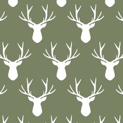 Stag Silhouette in Olive