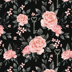 Moonlight Roses in Raven