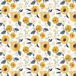Little Sunflower Girl in Cream