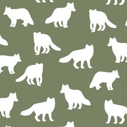Fox Silhouette in Olive