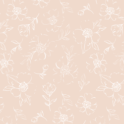 Sweet Peonies Sketch in Vintage Blush