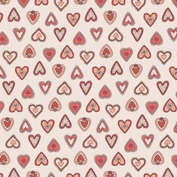 Vintage Hearts in Rouge