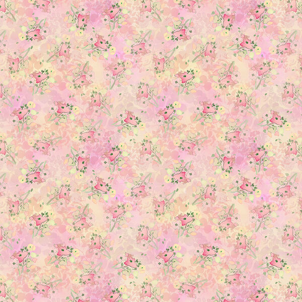 Abstract Floral in Pale Pink