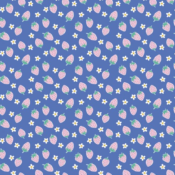 Berry Picking in Cornflower Blue
