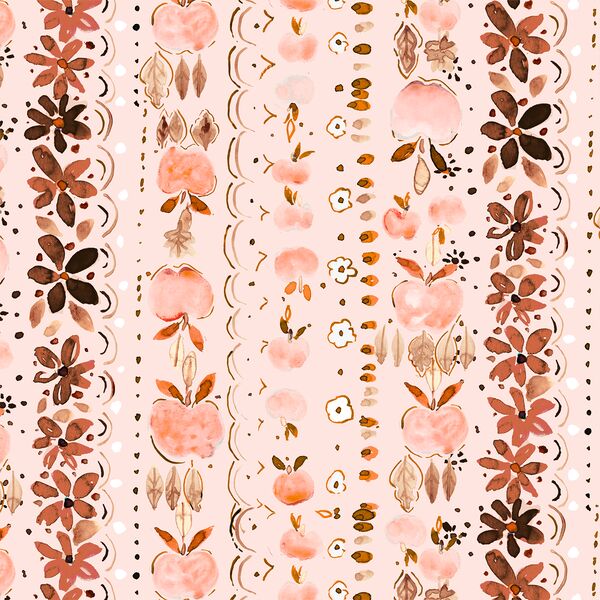 Boho Apple Stripe in Blush Pink