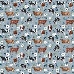 Little Garden Cows in Slate Blue