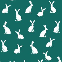 Cottontail Silhouette in Emerald