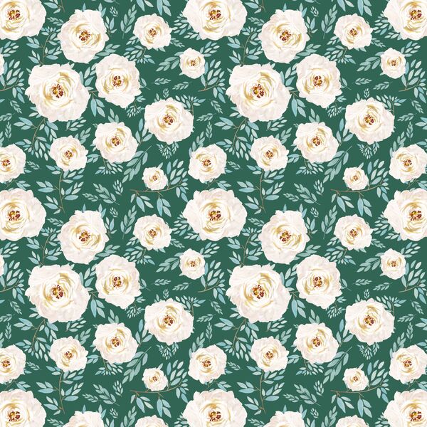 Heritage Rose in Moss Green