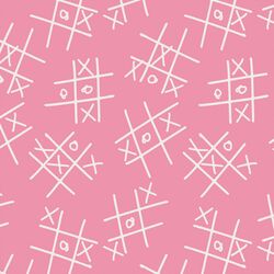 Naughts and Crosses in Mauve Pink