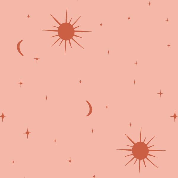 Stars, Sun and Moon in Coral