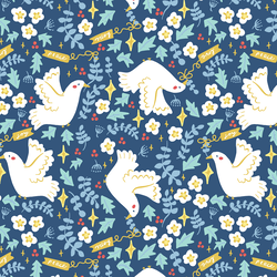 Messenger Doves in Evening Blue