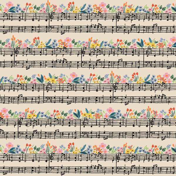 Music Notes in Cream