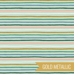Festive Stripe in Mint Metallic