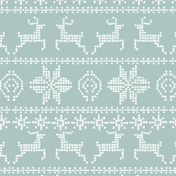 Winter Fair Isle in Icy Sage