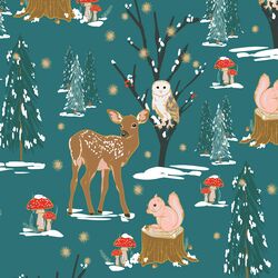 A Winter Woodland in Forest Glade
