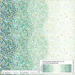 Sea Glass Double Border in Jade