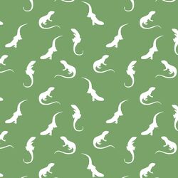 Iguana Silhouette in Pistachio
