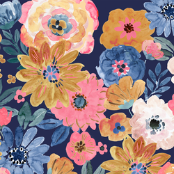 Charlotte Floral in Navy