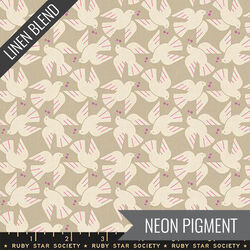 Flock Yeah Linen in Khaki Neon