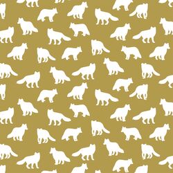 Little Fox Silhouette in Gold