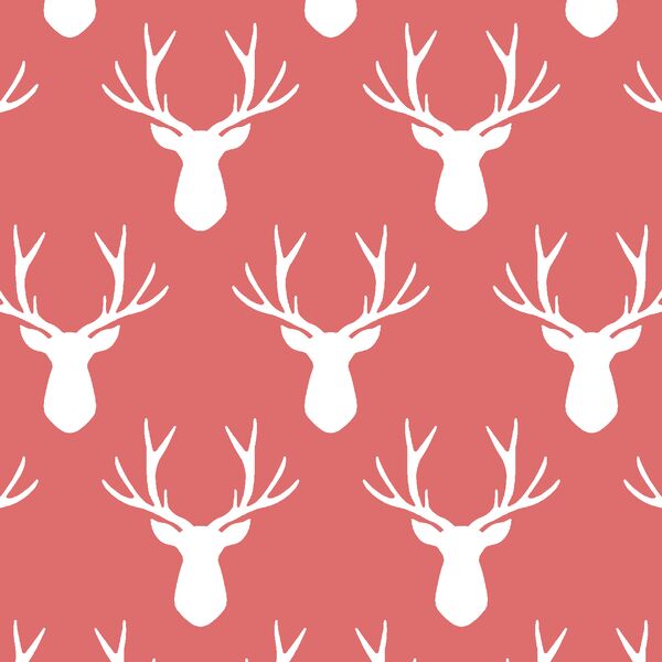 Stag Silhouette in Poppy