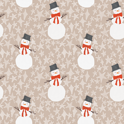 Festive Snowman in Latte