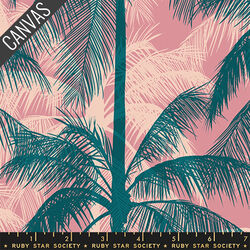 Poolside Palms Canvas in Plum