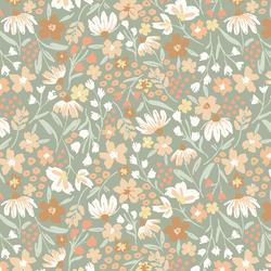 Blooms in Thyme Green