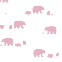 Bear Silhouette in Carnation