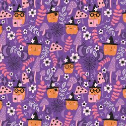 Cottagecore Pumpkins in Disco Purple