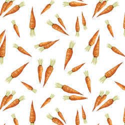 Carrot Bunches in White