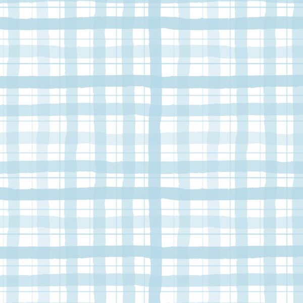Painted Gingham in Glacier Blue