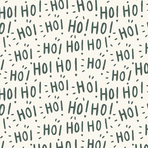 Ho Ho Ho in Duck Green on Cream
