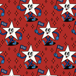 Jazzy Stars in Red