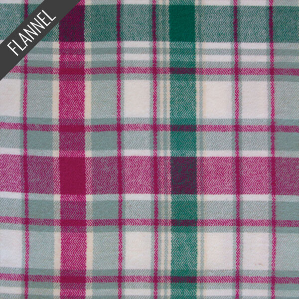Chevron Plaid Flannel in Eucalyptus