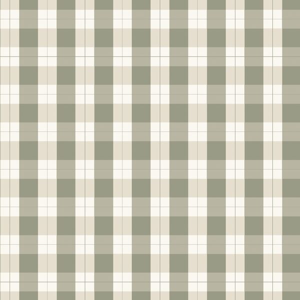 Country Gingham in Soft Green