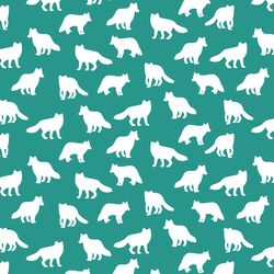 Little Fox Silhouette in Jade