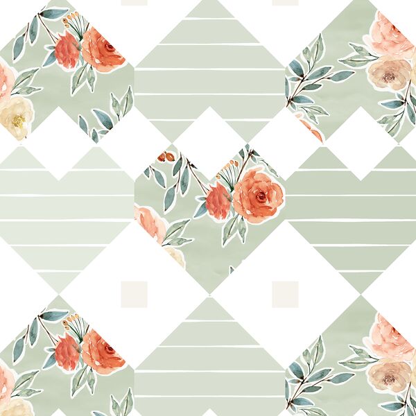 Patchwork in Light Sage