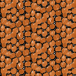 Many Pumpkins in Nighttime