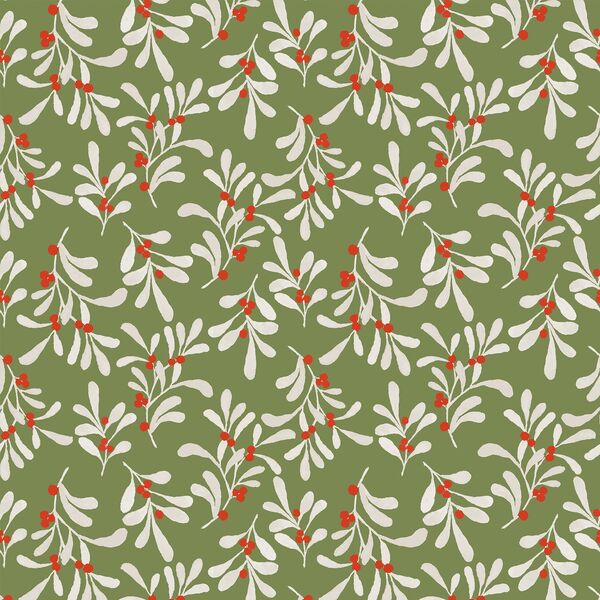Playful Holly in Pine Green