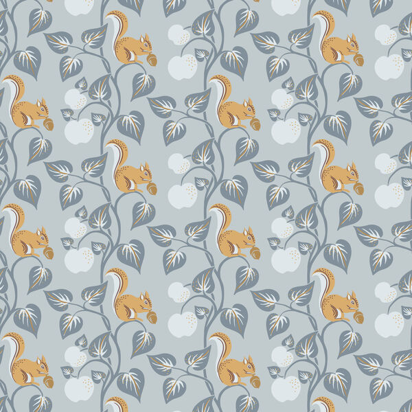 Acorn Gathering in Blue Gray