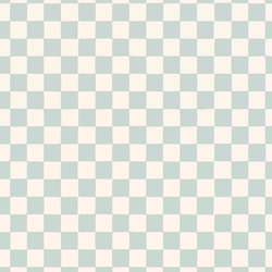 Organic Checkerboard in Light Dusty Teal