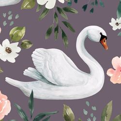 Large Swan in Plum