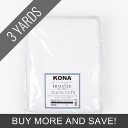 Kona Premium Muslin 118" in Bleached White - 3 Yard Quick Cut