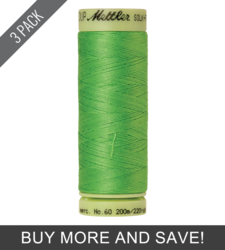 Light Kelly (9240-1099) - Silk Finish Cotton 60wt - 220 Yards (3 Pack)