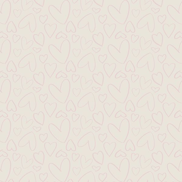 Will You Be Mine in Pink on Ivory