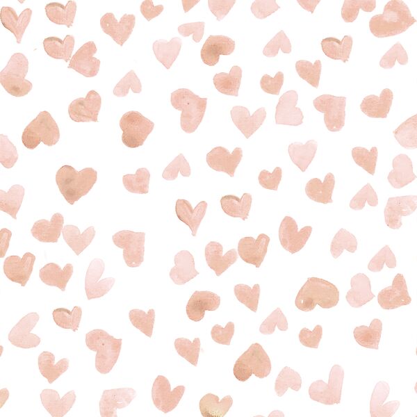 Simple Hearts in Blush