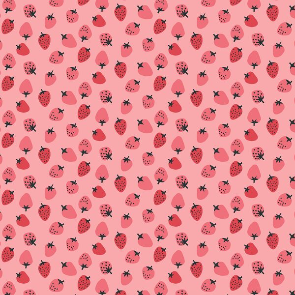 Little Strawberries in Pink Frosting