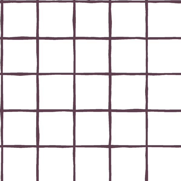 Windowpane in Raisin on White