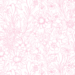 Sketched Garden in Meadow Pink